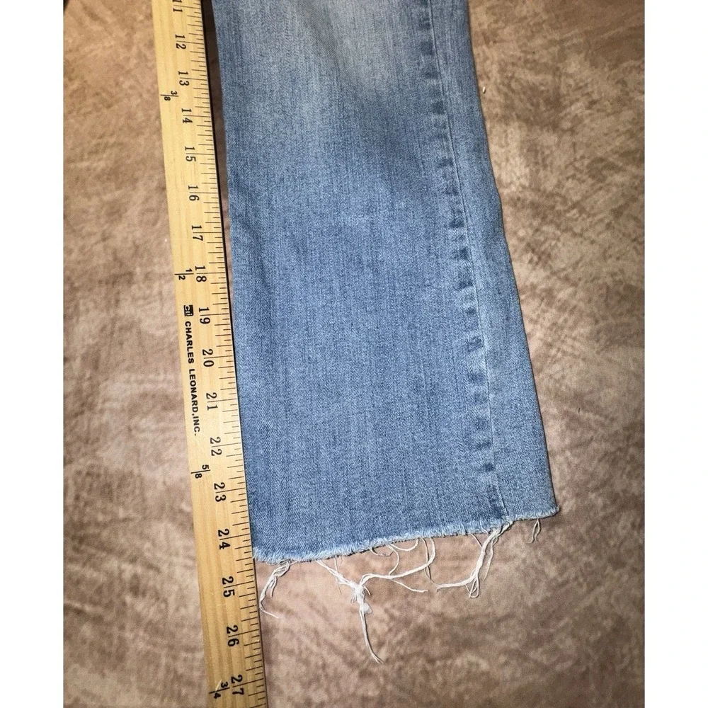 BP Jeans Womens Size 26 Med Blue Wash Raw Hem Stretch Denim Pants